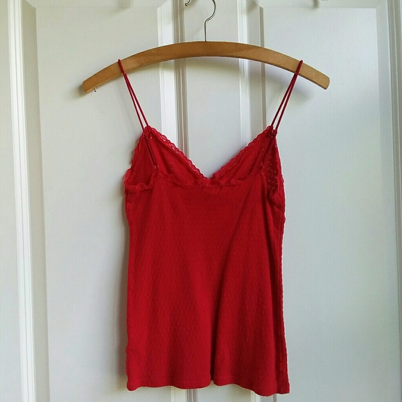 Coco Bingo Red Lace Spaghetti Strap Vtg 90s M - Picture 2 of 5